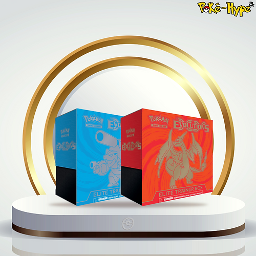 XY Evolutions Elite Trainer Box – Pokémon Charizard & Blastoise